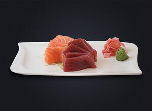 345. Sashimi losos + tuňák